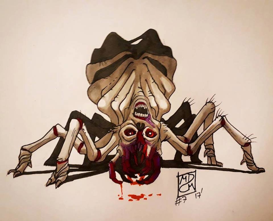 Monster inspired by Id Software and the movie The Thing.