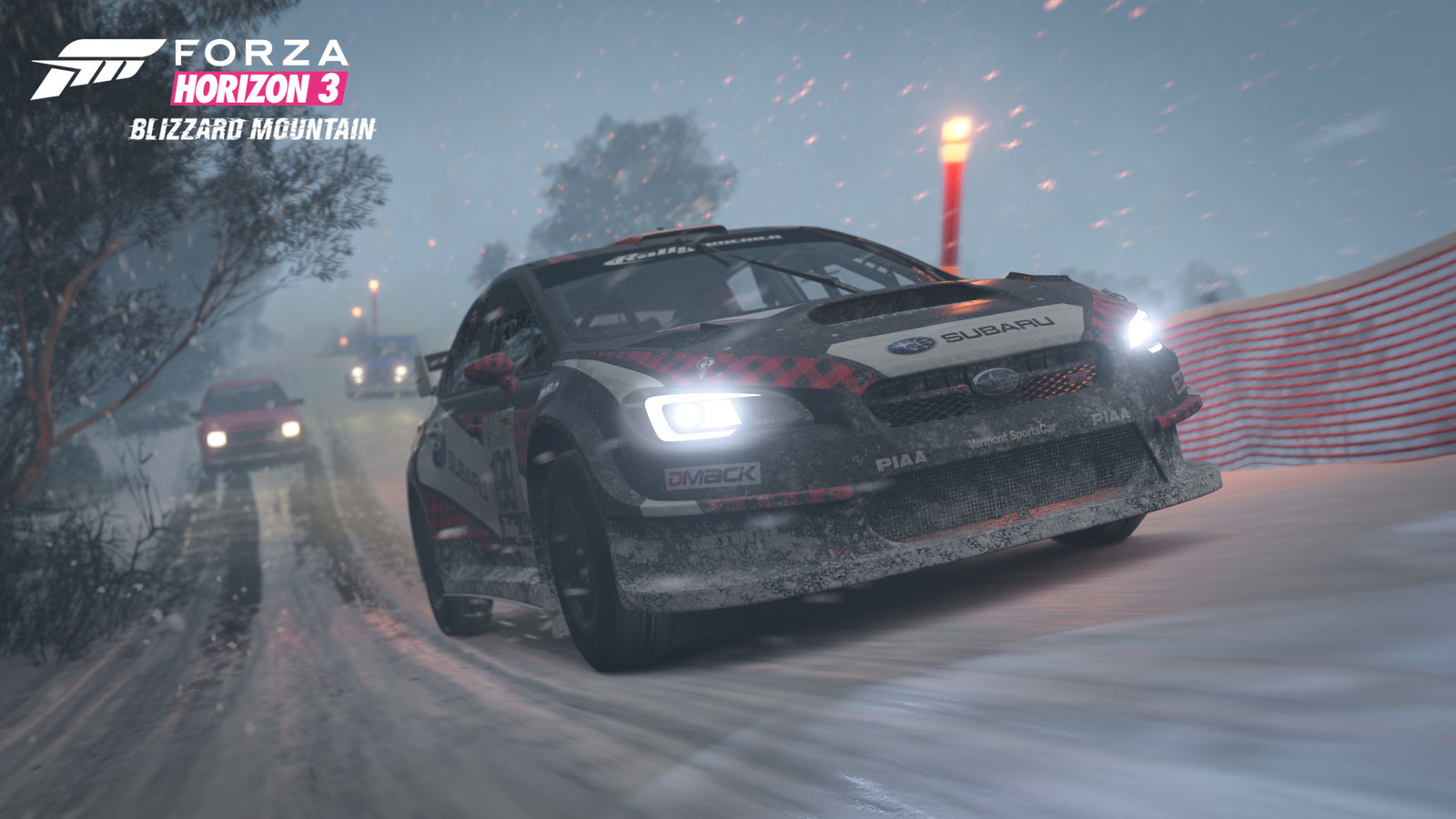 The emphasis on extreme weather was an opportunity to explore different driving experience with a denser particle count and more intense screen effects, contributing to the sense of speed.