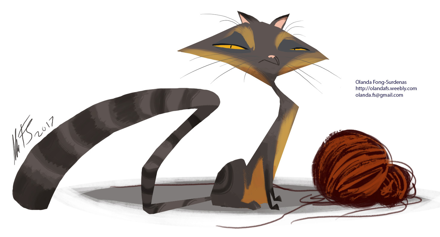 artstation saucy cat character