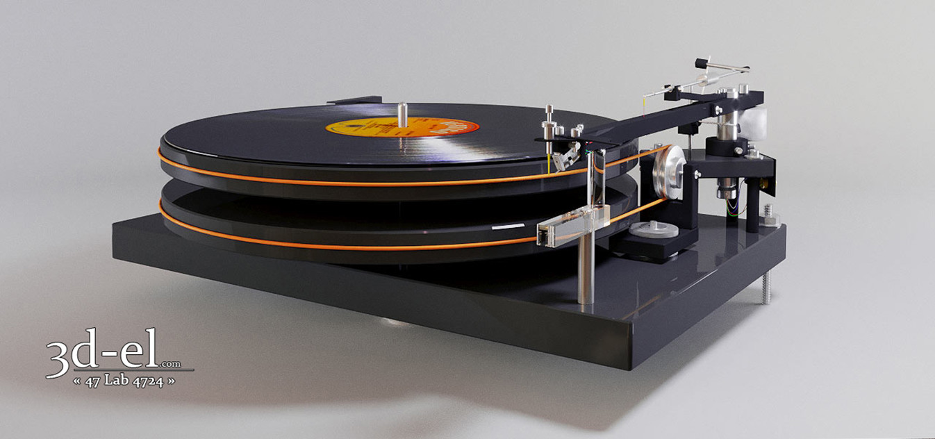 3D-concept - 3D model. Vinyl player 47 Laboratory 4724 Koma.