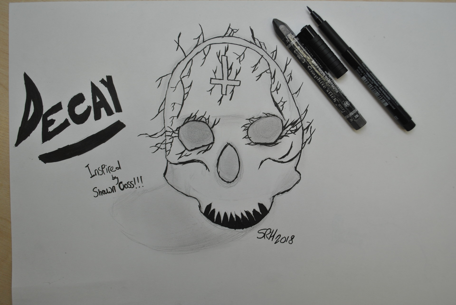 ArtStation Shawn Coss inspiration work Decaying Skull