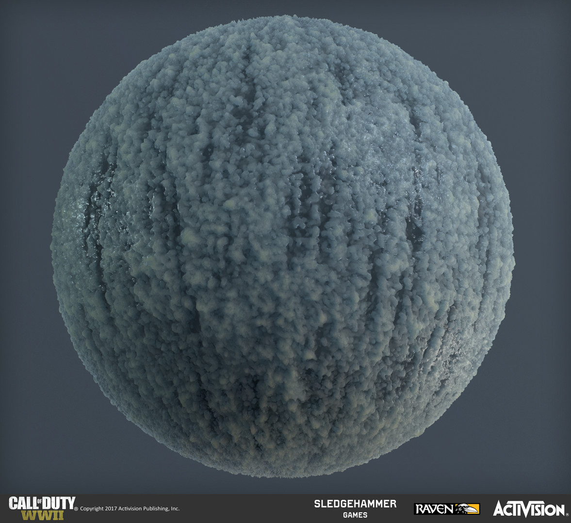 Slush base material created procedurally in Substance Designer which allowed for authoring many variations that helped with blend treatments.