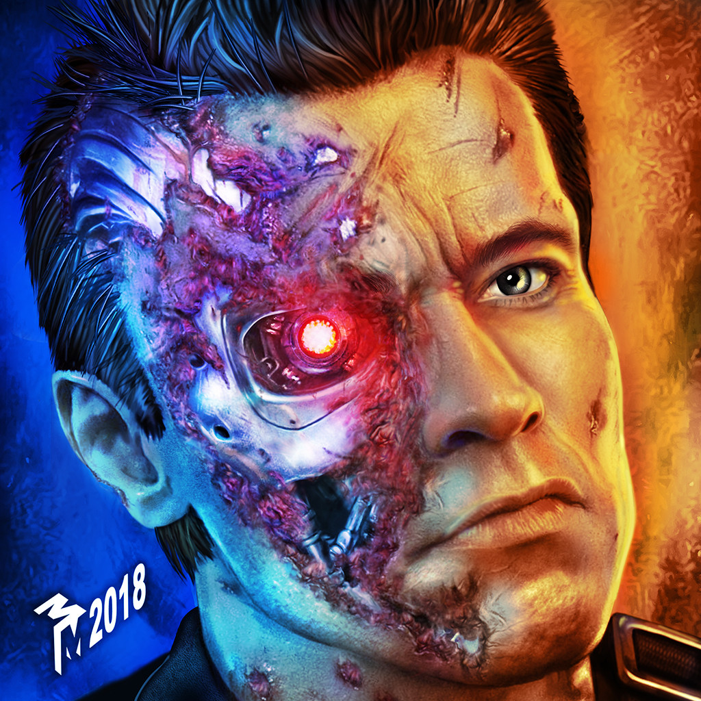 Глаз терминатора. Терминатор портрет