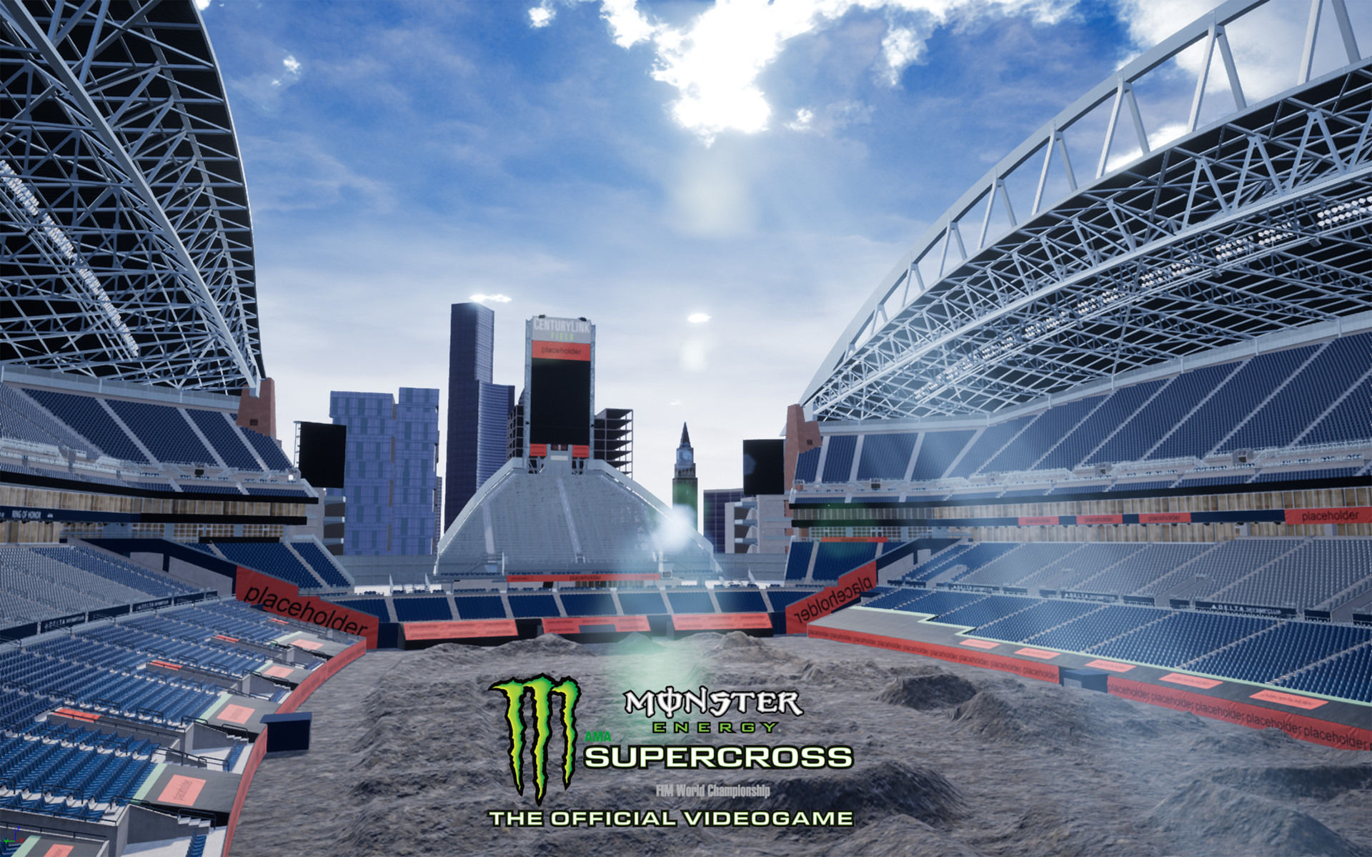 ArtStation Seattle stadion (Century Link Field). Monster Energie