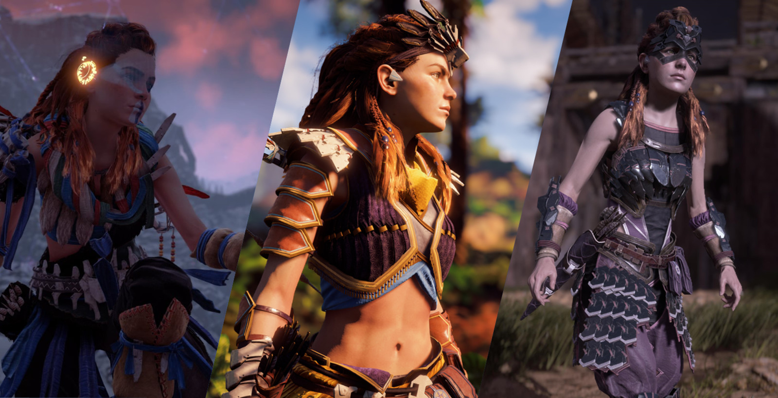 A selections of Aloy's clothing we worked on (in-game) . Below are some of the steps and challenges