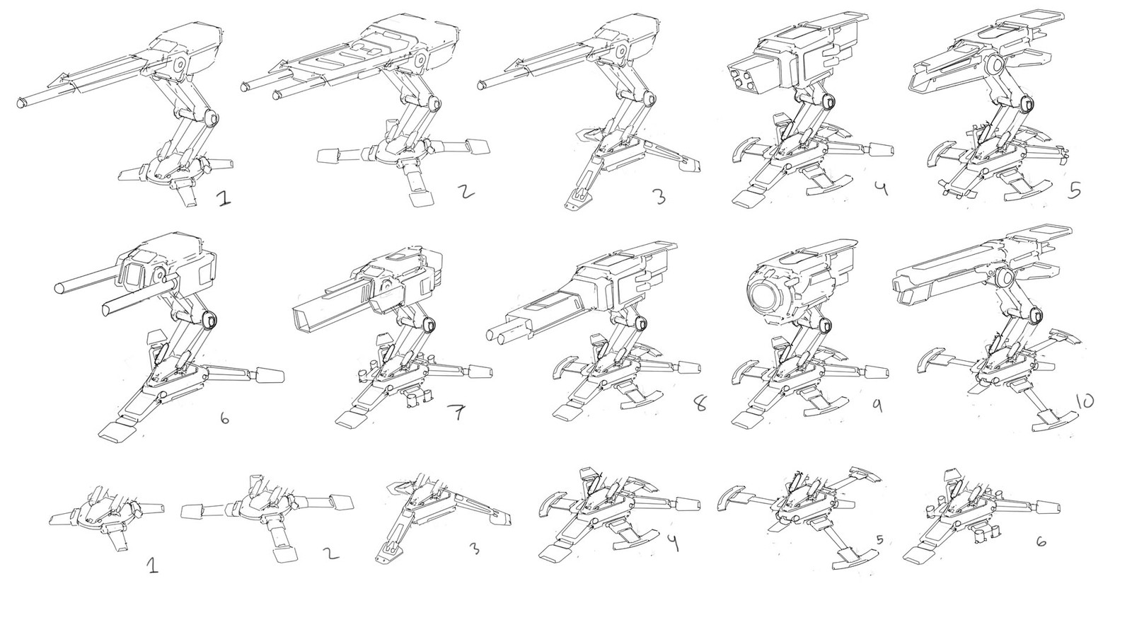 Early turret thumbnails