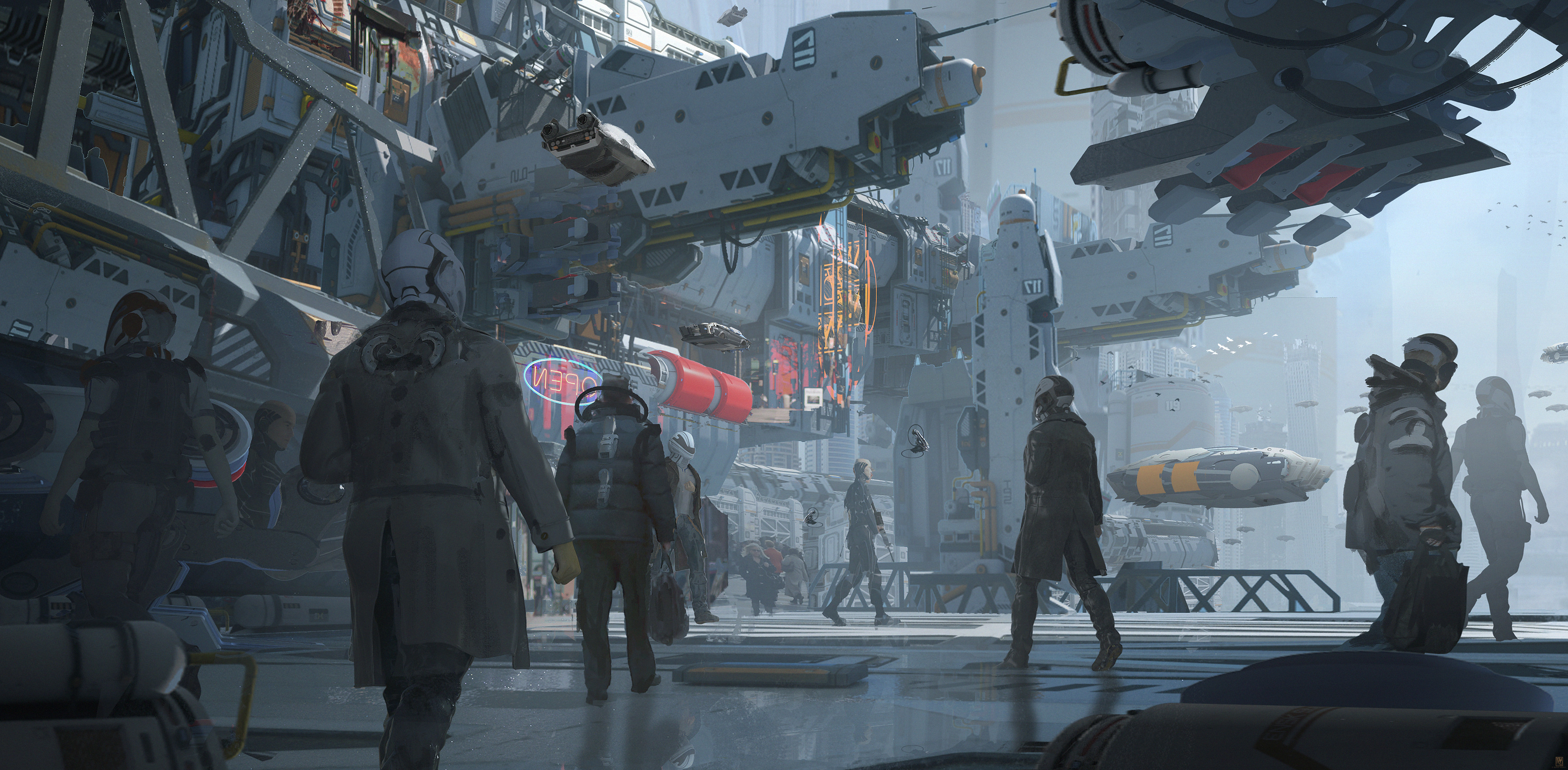 Фантастика 2023 участники кого раскрыли. Wadim Kashin. 2095 Год будущее. Стража футуризм арт арт. Научная фантастика арт нейросеть.