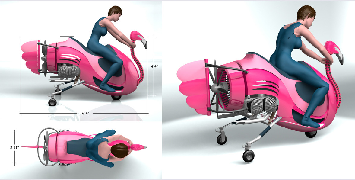 Flying Flamingo 3D Design for Alice Miniseries