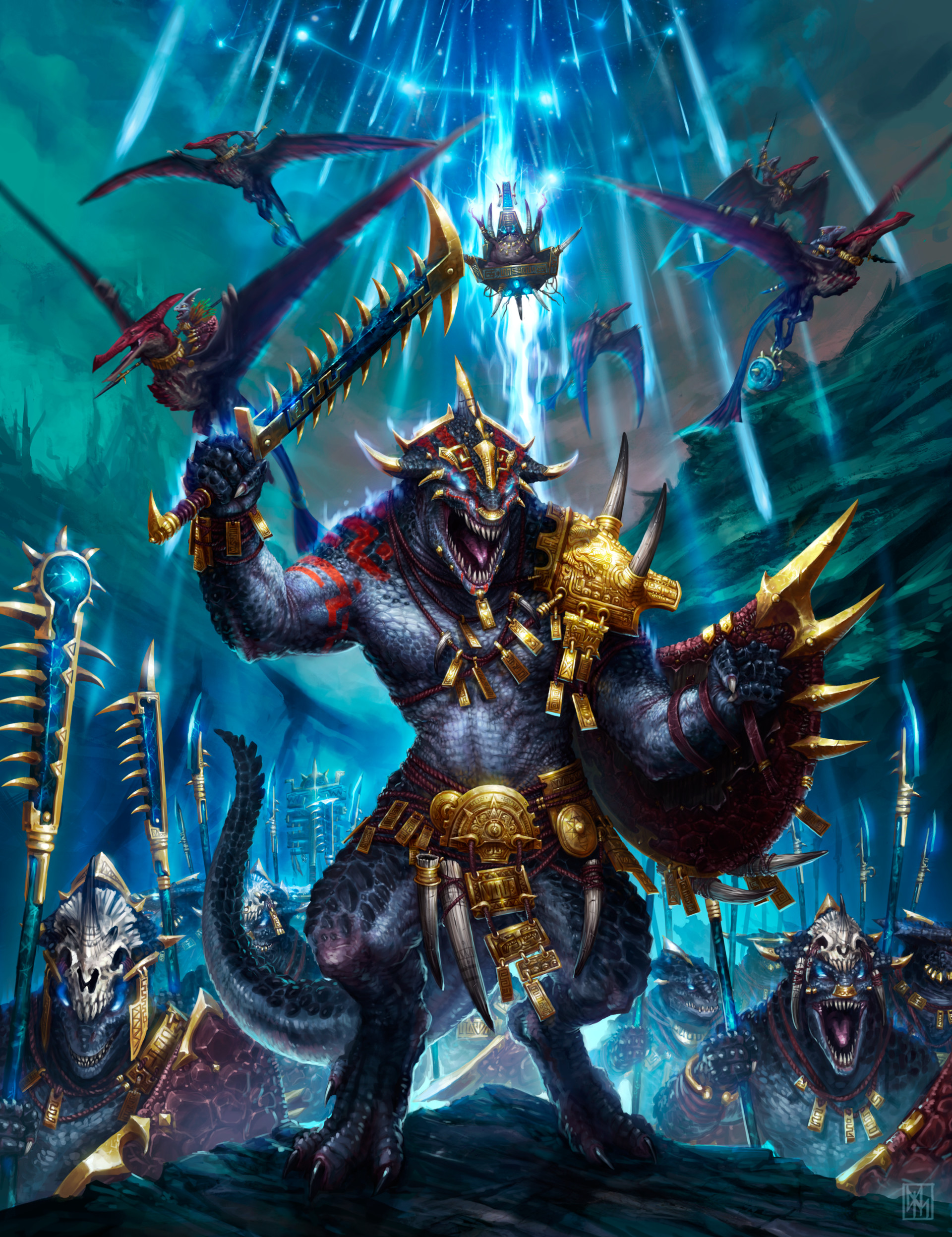 Warhammer Age of Sigmar: Seraphon FAN ART by David Escribano Herrero.