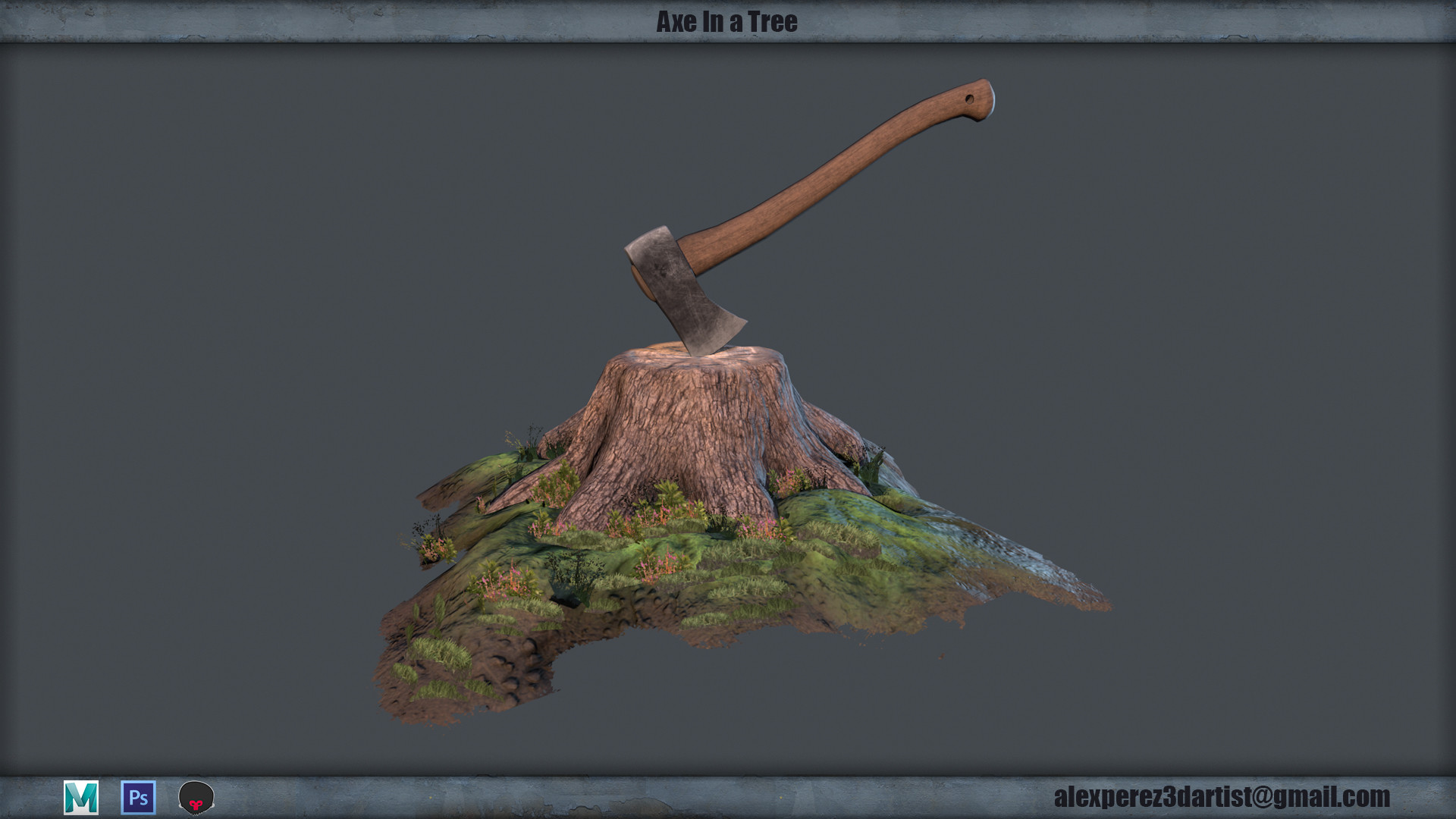 ArtStation Axe in a Tree