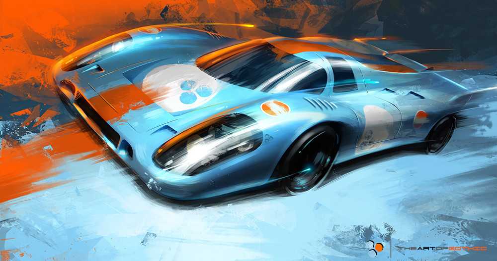 Porsche Gulf Art картина