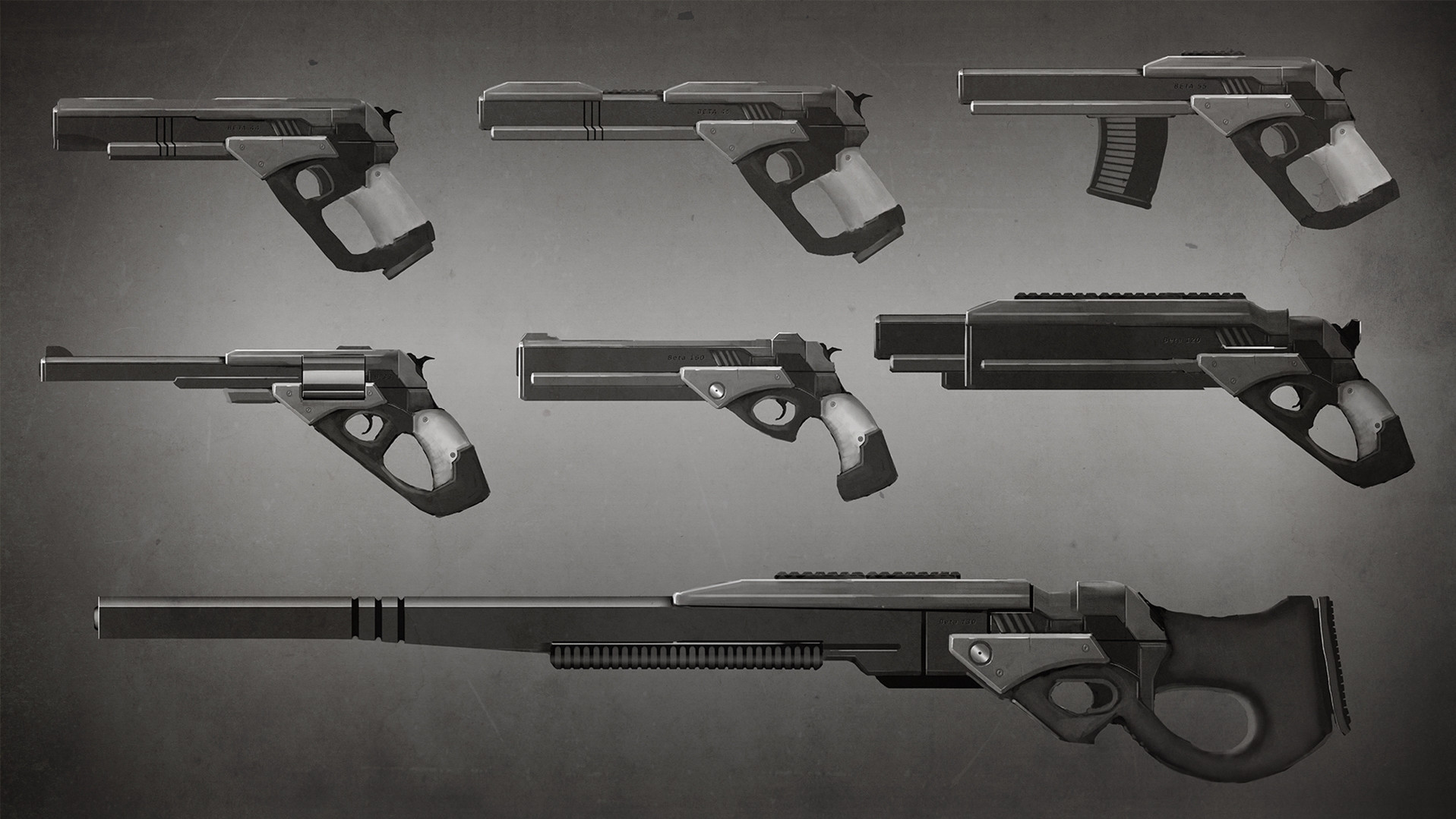 Artstation Western Sci Fi Gun Designs Kurt Rexrodt
