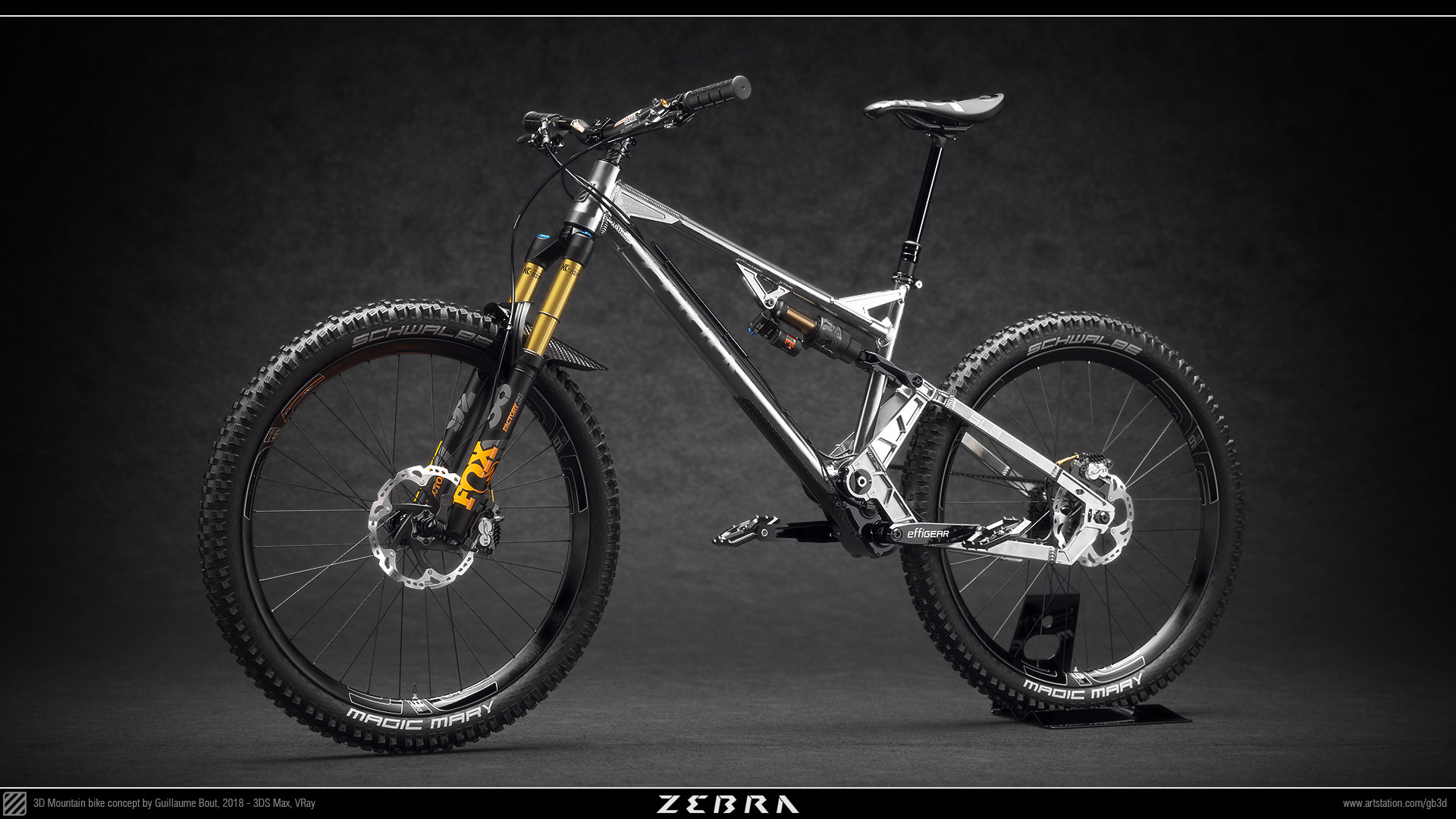 ArtStation Mountain bike concept Zebra SLB Strapping Long Bike