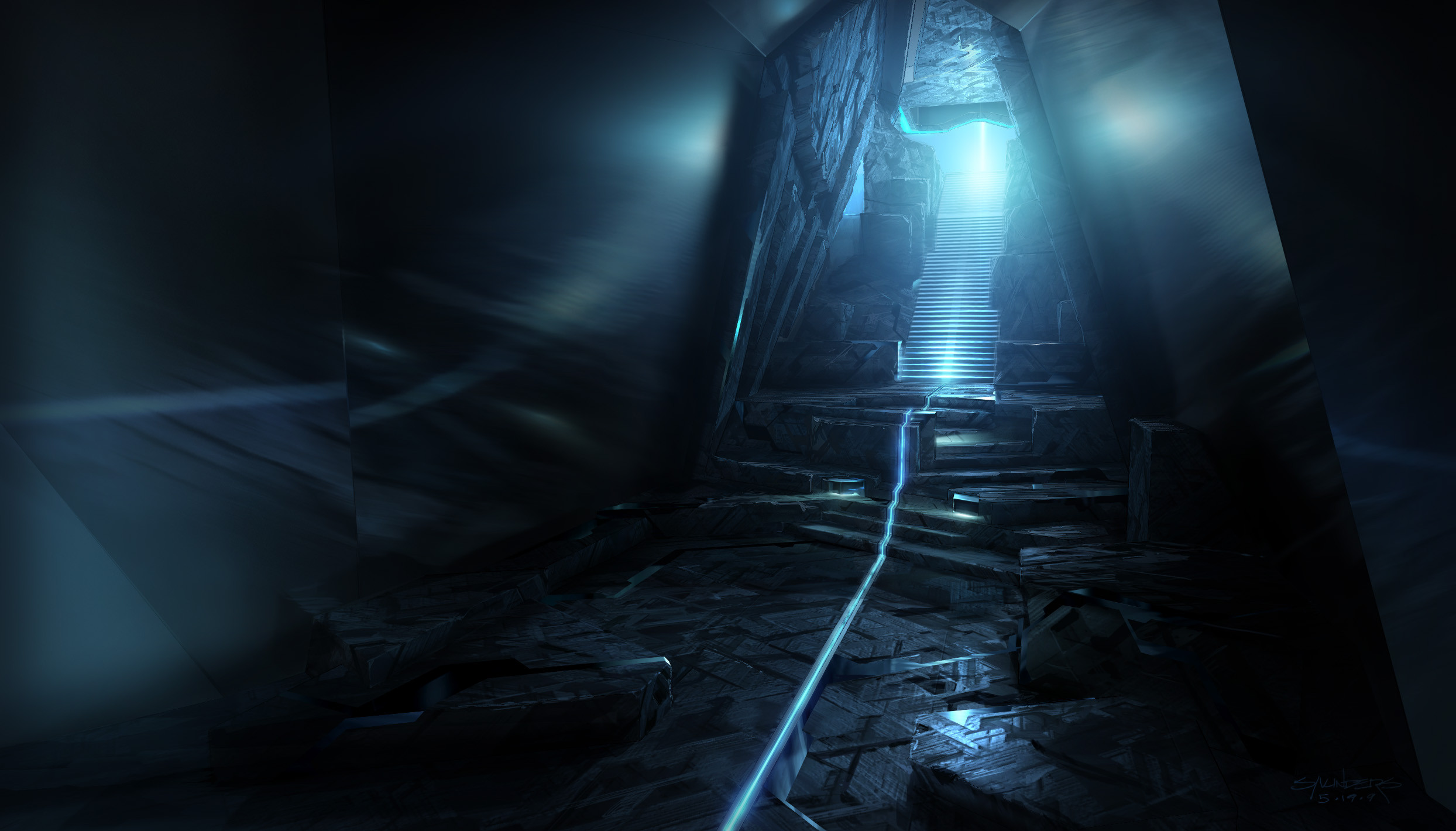 View of the entrance tunnel leading to the Portal. Never seen in the movie, but I liked the drama of this view. 