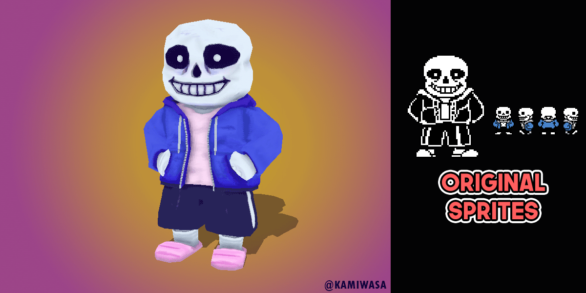 Artstation Undertale Low Poly Animated Characters William Whitehead