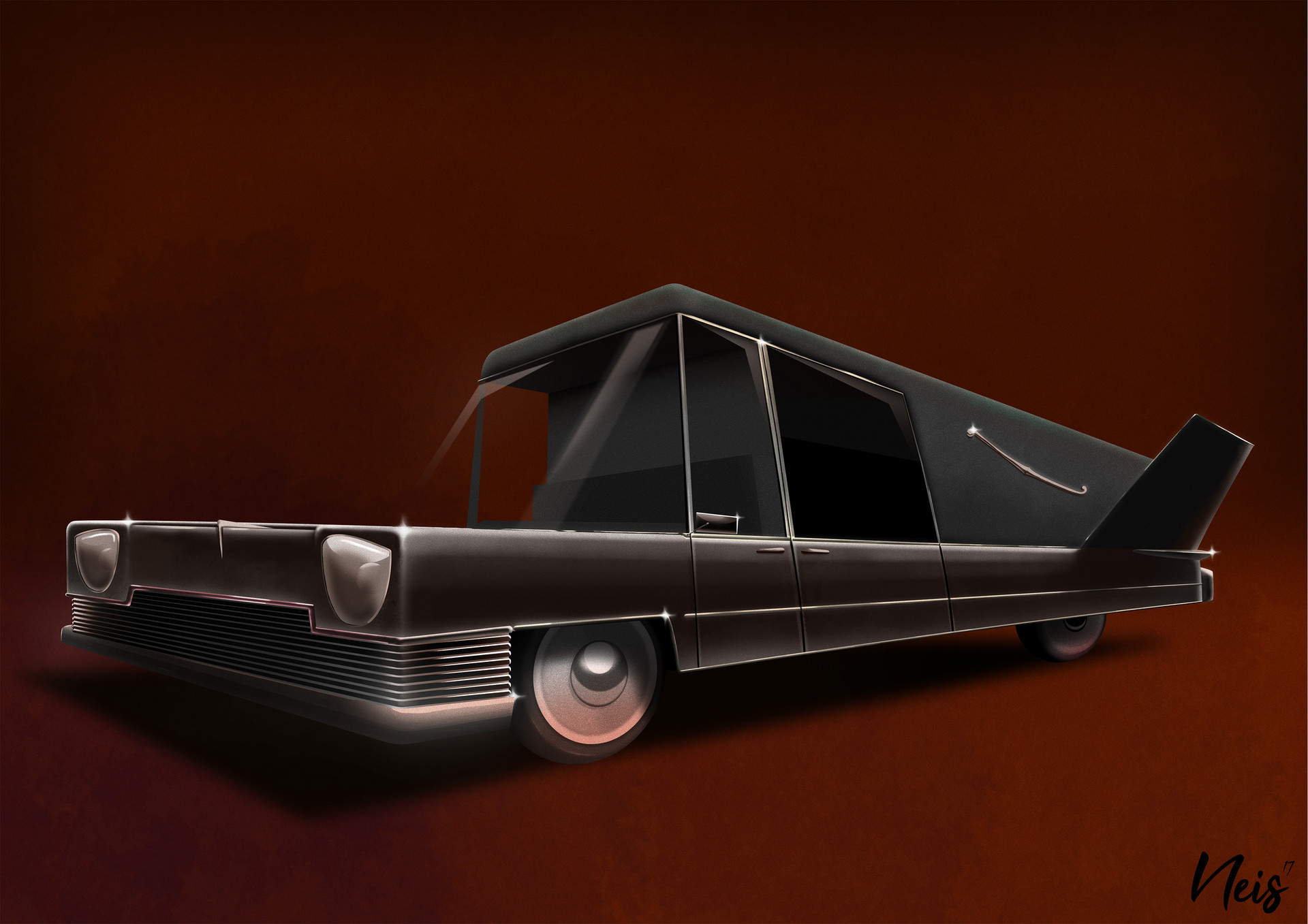 ArtStation - Cartoon Hearse