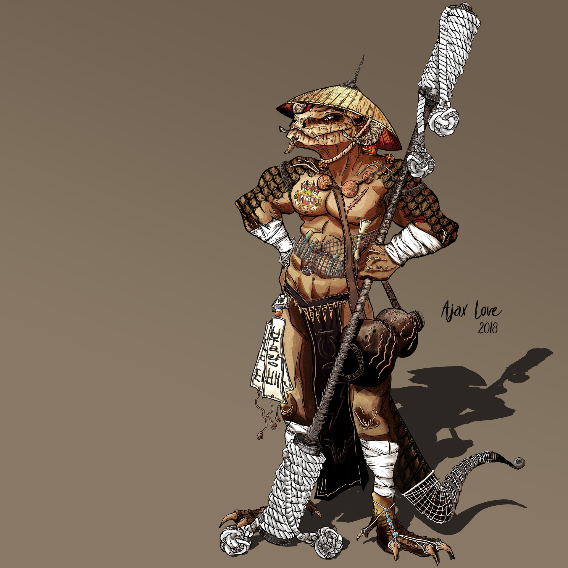 Artstation Agamenon A Dragonborn Monk Ajax Love