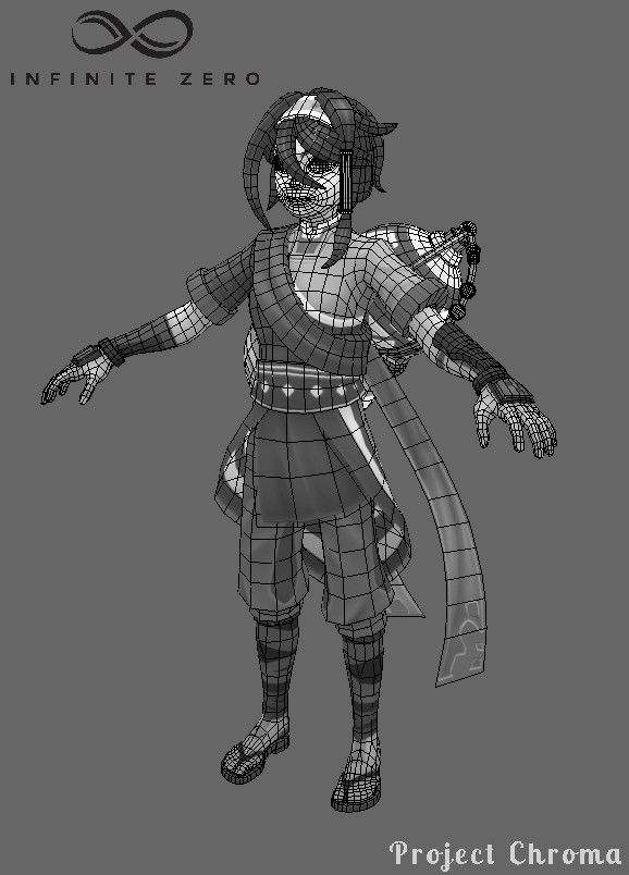 Low Poly 3/4 Topology View