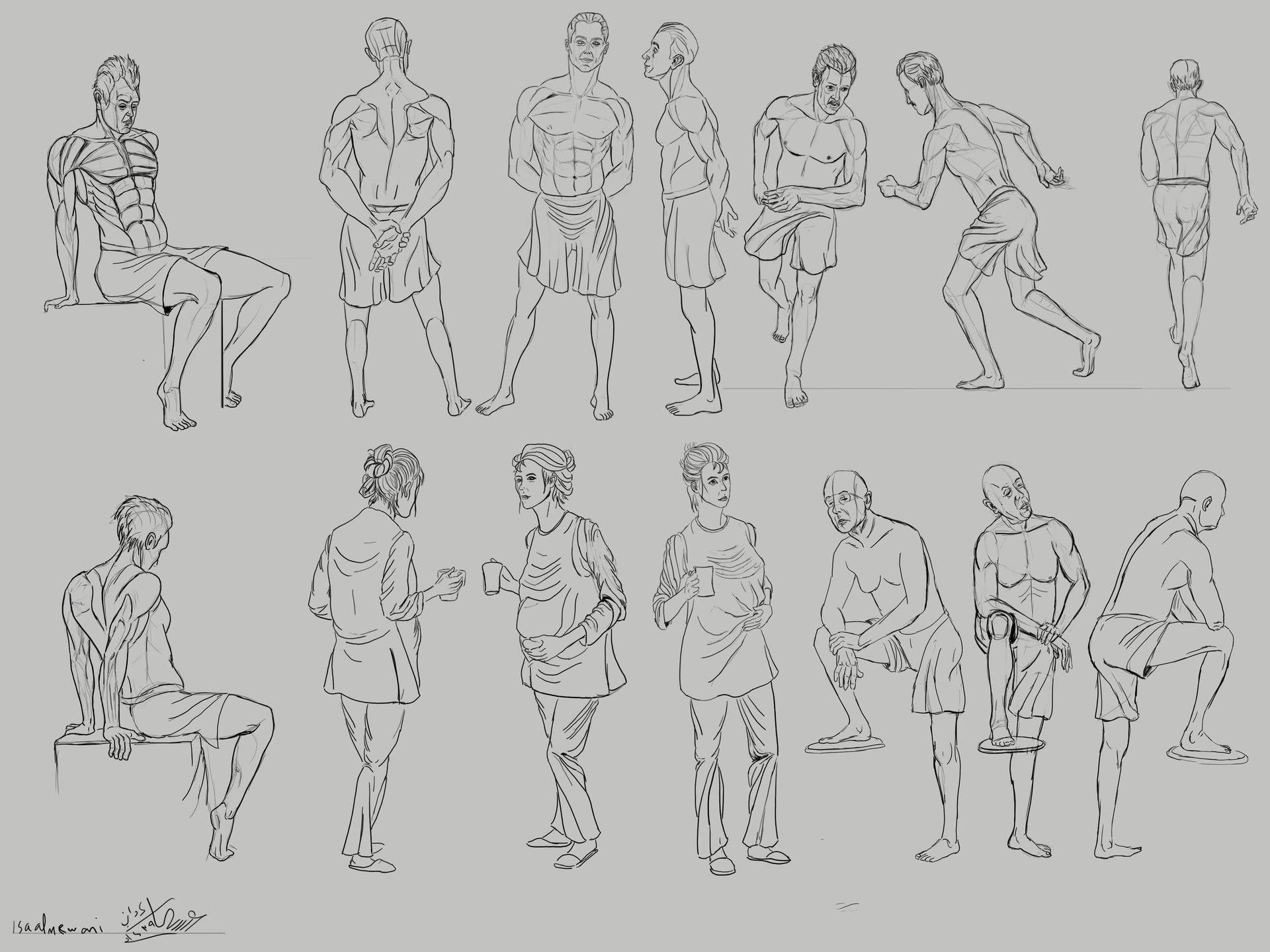 Human Posture Sketches  Syncbeat