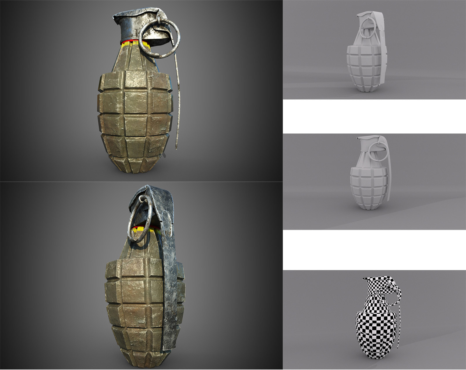 M1A2 grenade bomb 3D Prop model and textured.
