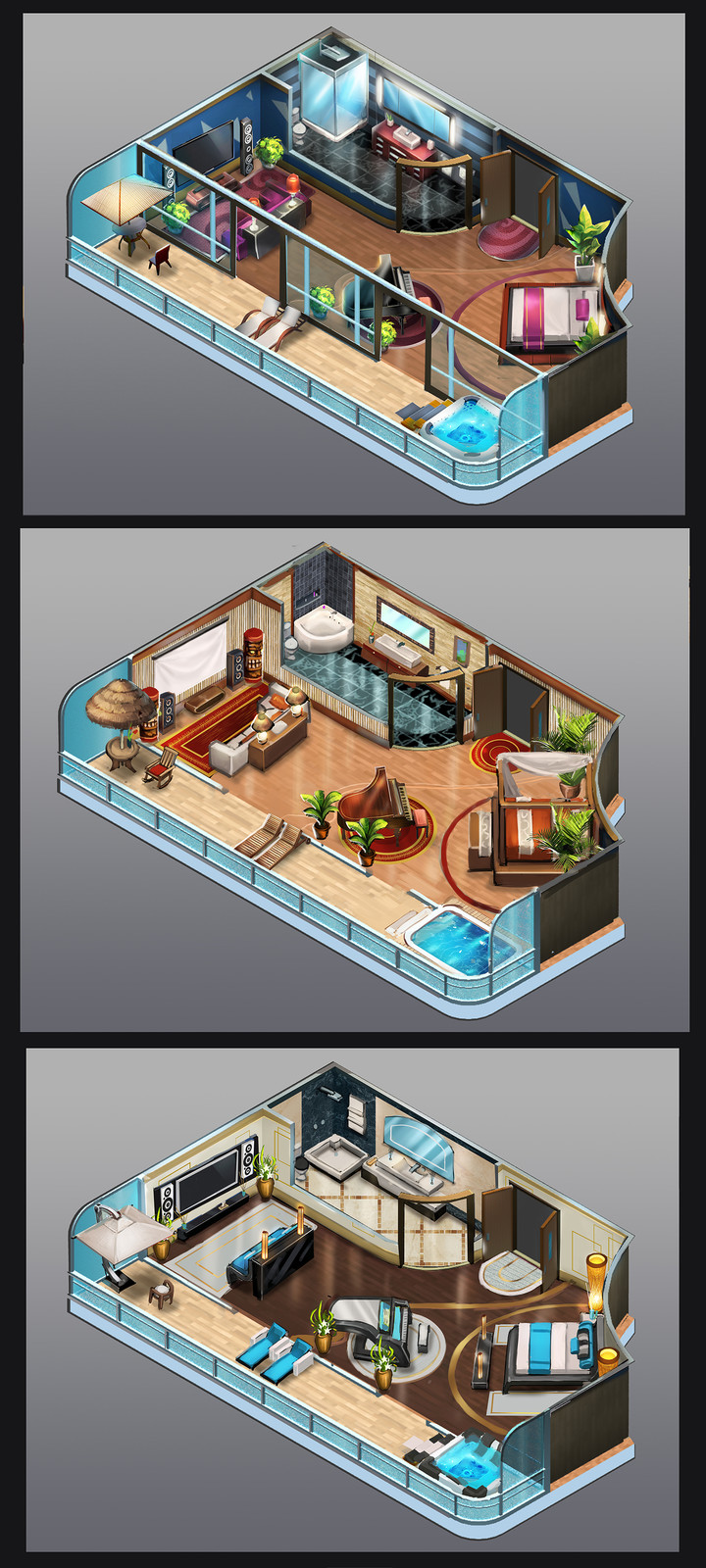 different takes on the boat rooms