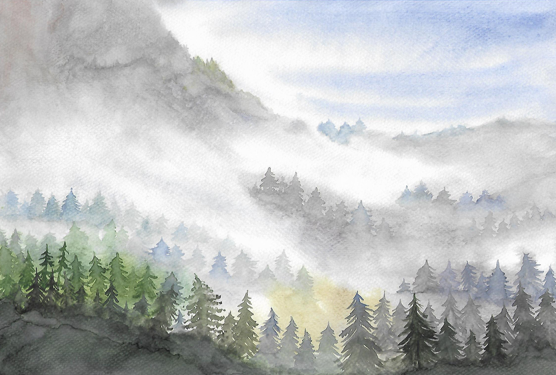 ArtStation - Misty Mountains