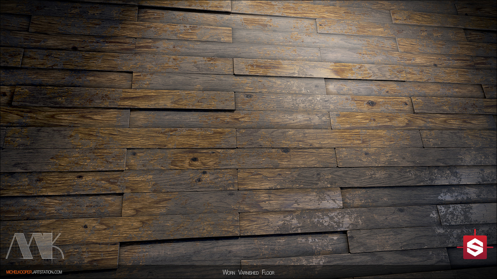 Worn Varnished Floor - Close up