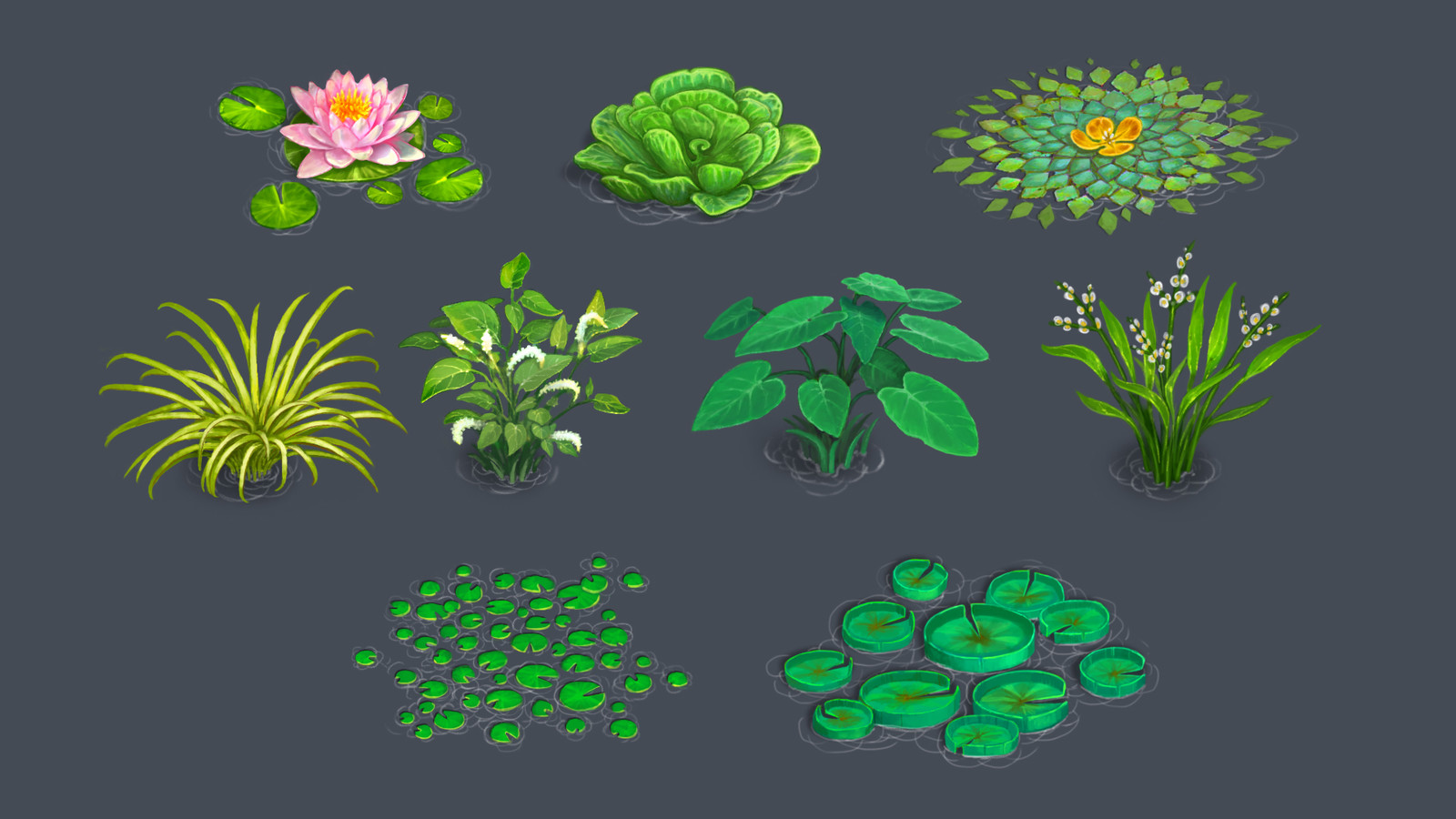 Пиксельные растения