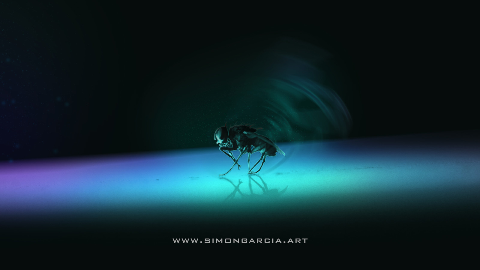 Surreal fly insect.