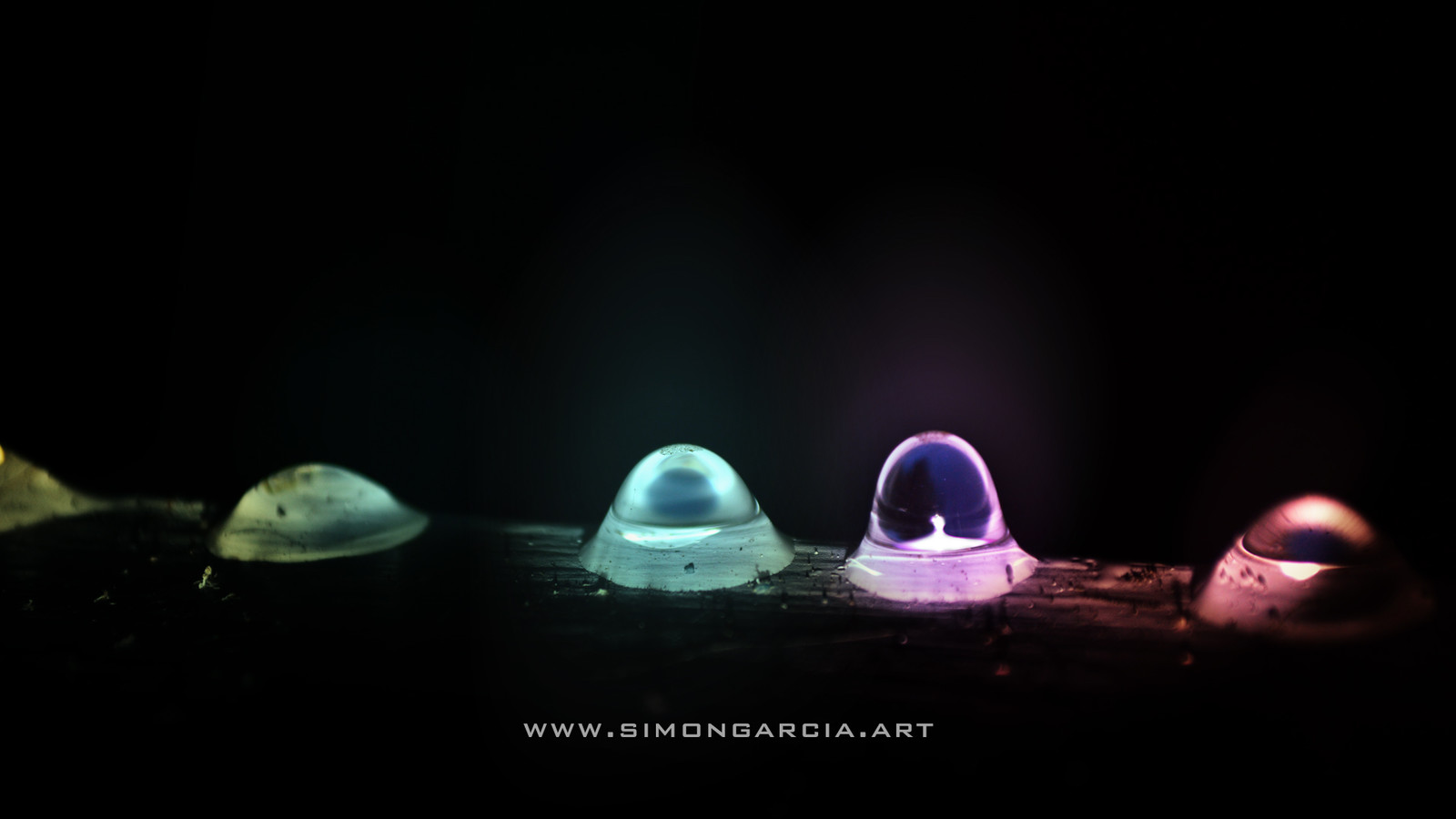 Upside down water drops.