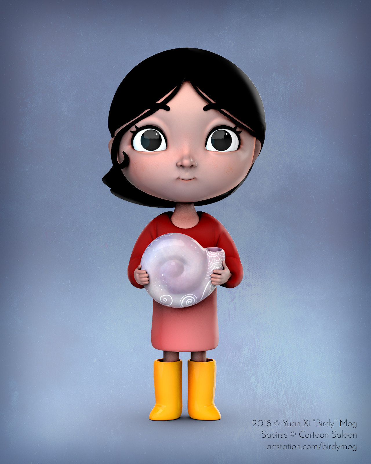 Artstation Saoirse Song Of The Sea Sculpt Yuan Xi Birdy
