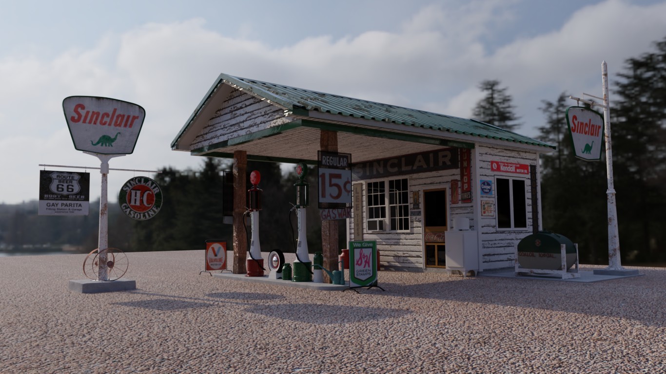 Johnny's Fuel & Thunder Gas Station on Route 66] [BrickLink]