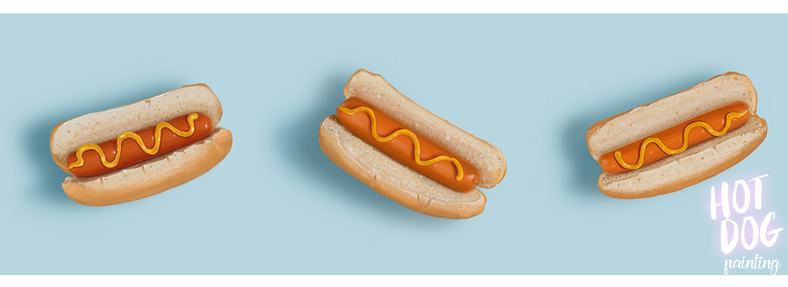 My Hot Dog painting after 5h
(presentation 2)