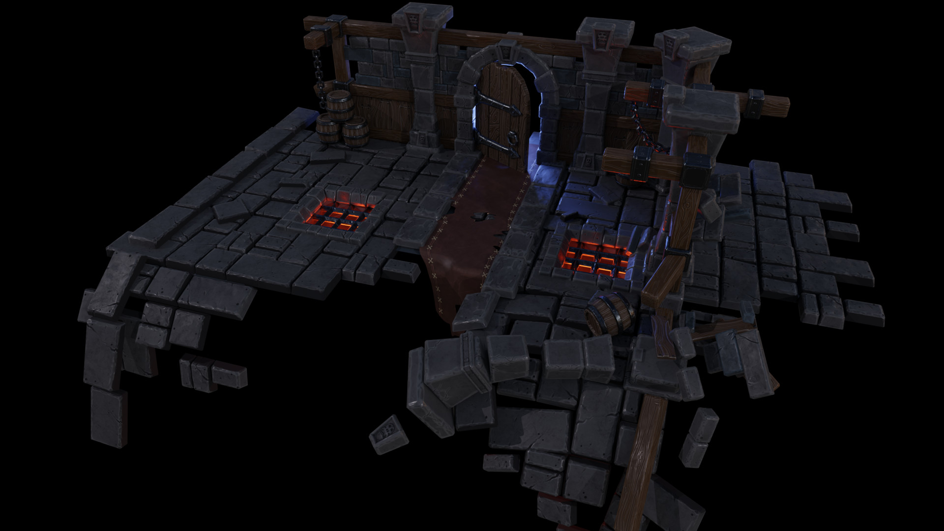 dungeon diorama set