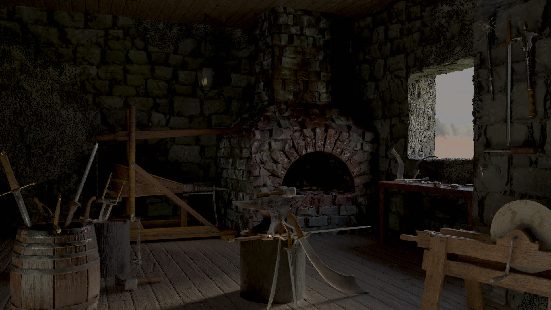 Artstation Medieval Blacksmith Shop Vaibhav Patil