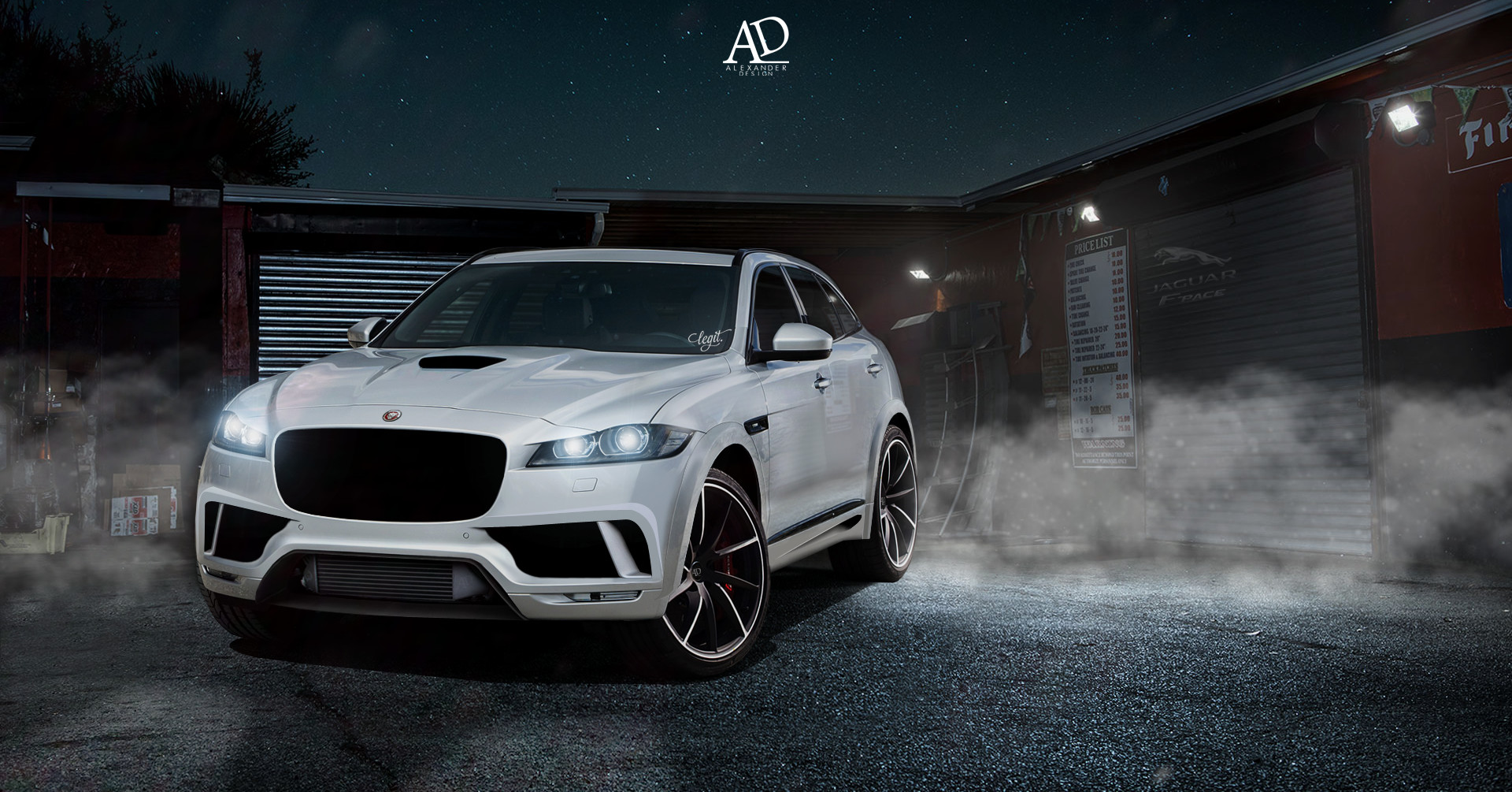 Artstation Pearl White Jaguar F Pace Alexander Design