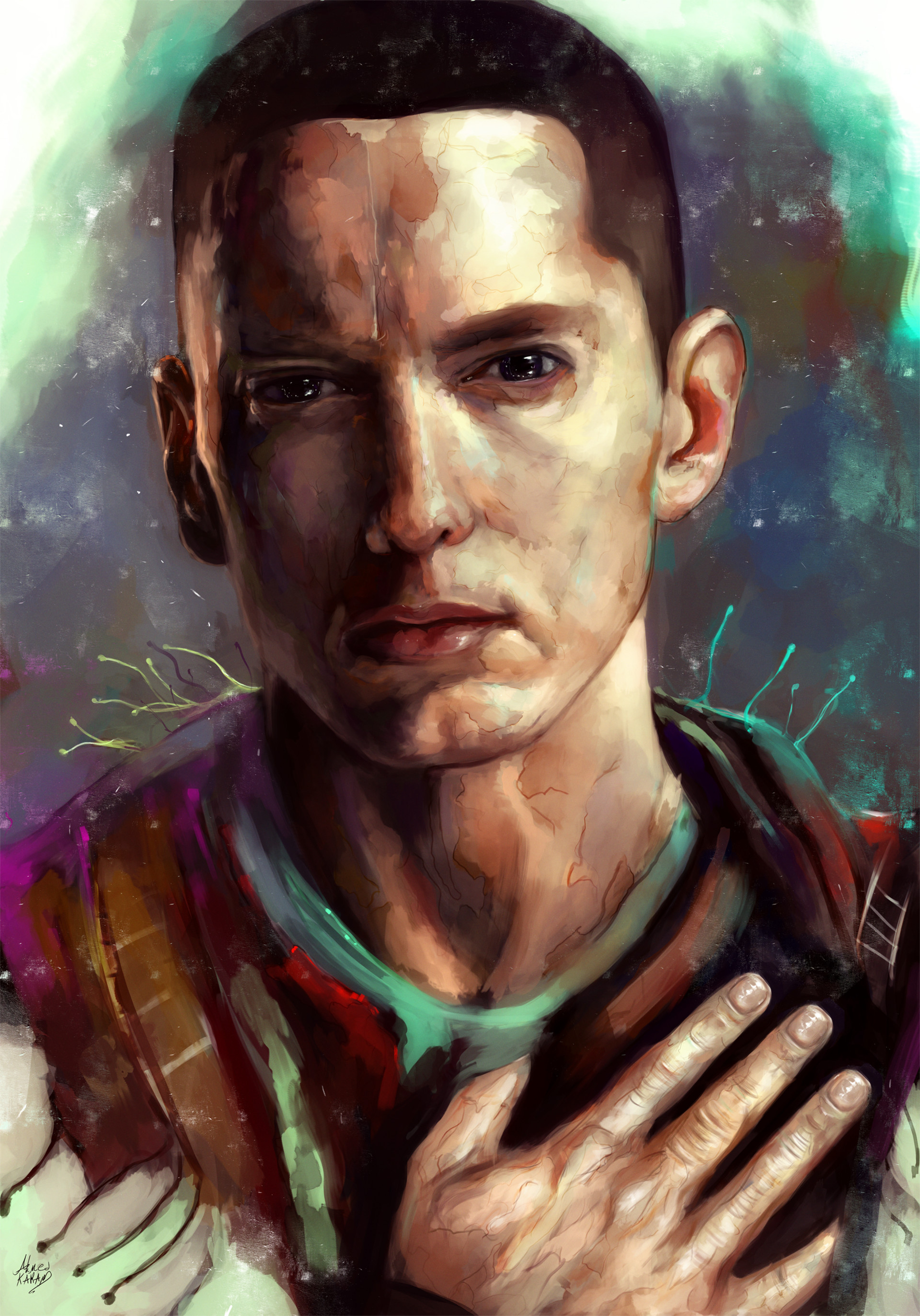 ArtStation - eminem poster illustration
