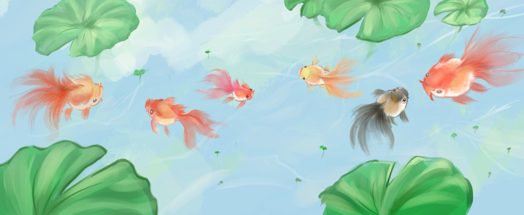 Artstation Ink Goldfish 水墨金魚 Paton Natsu