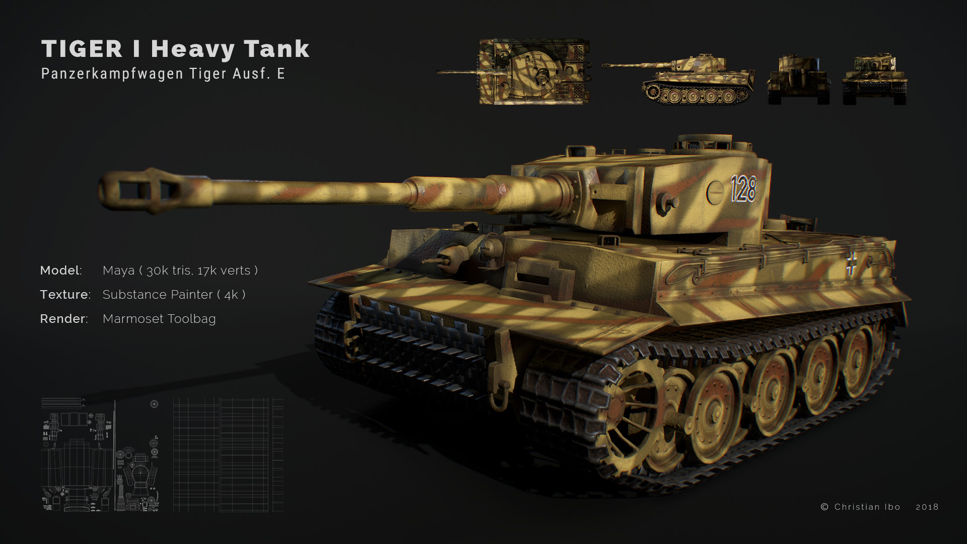 Artstation Tiger 1 Heavy Tank Christian Ibo