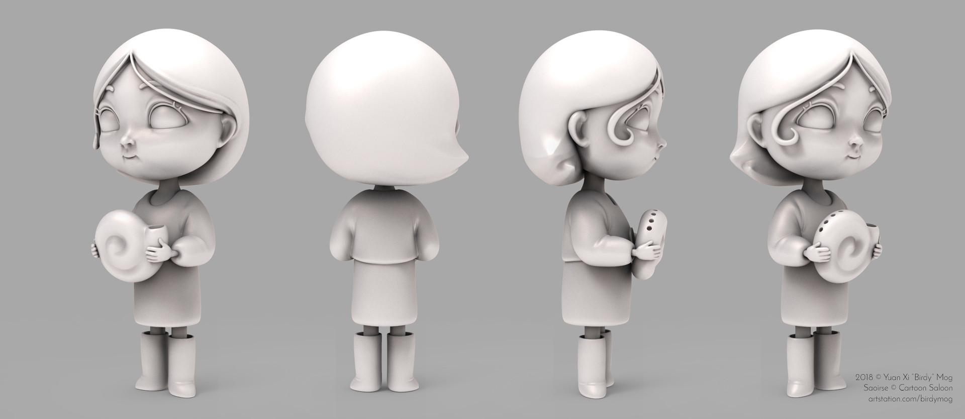 Artstation Saoirse Song Of The Sea Sculpt Yuan Xi Birdy