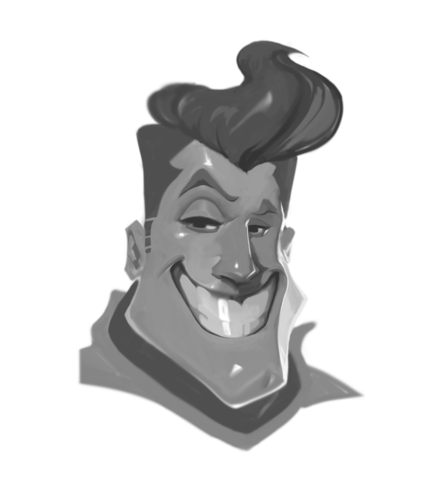 Stylized portrait expression during early exploration at work :D 