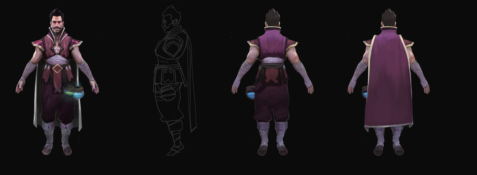 Fleshed out turnaround for the 3D team