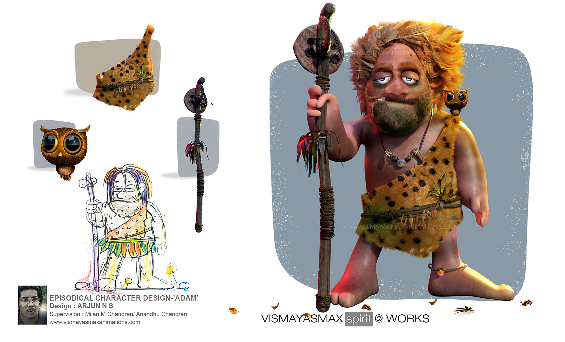 Vismayasmax Animations - Adam - Character Design