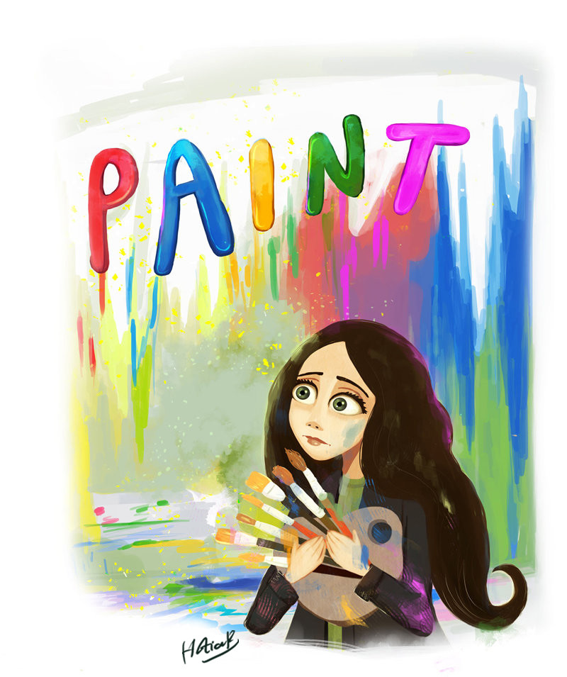 Artstation Painting Painter Girl Illustration Hatice Bayramoglu