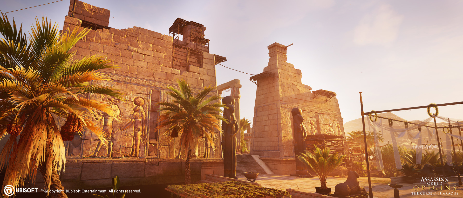 ArtStation - Assassin's Creed Origins - The curse of the pharaohs DLC -  Thebes city overall silh…