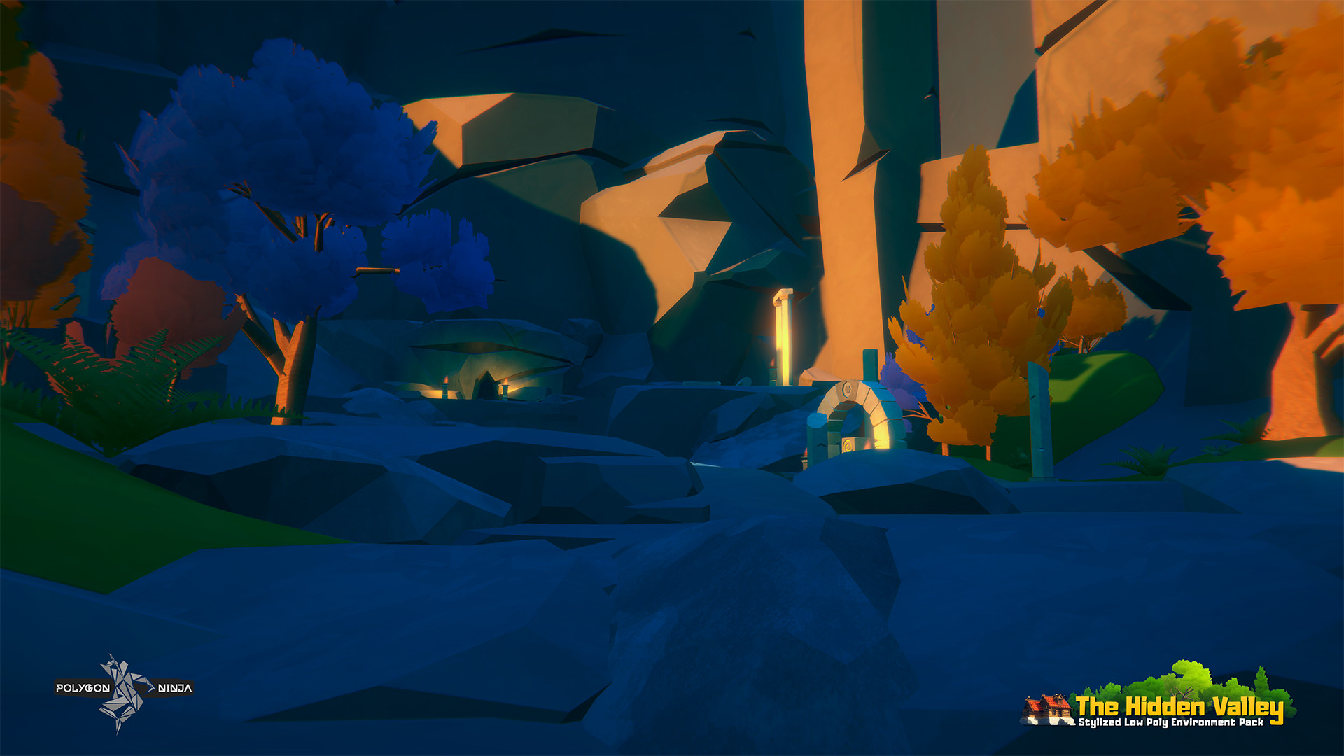 Artstation The Hidden Valley Stylized Low Poly