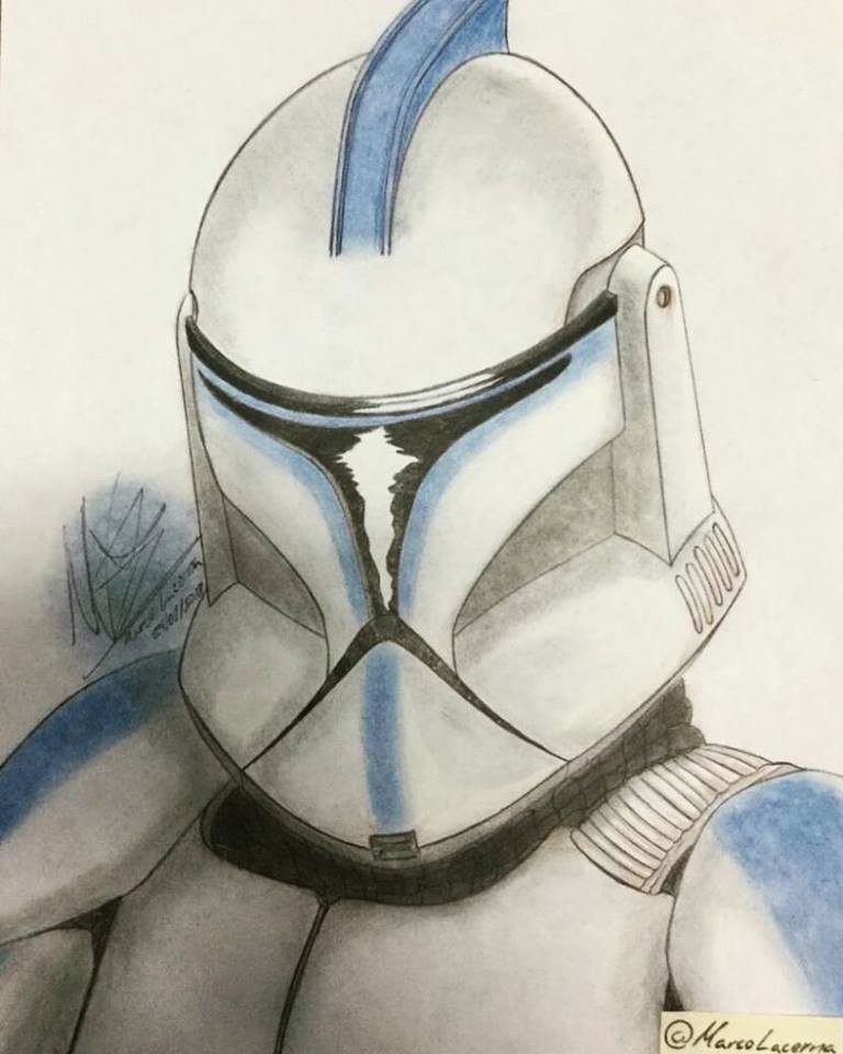easy clone trooper drawing