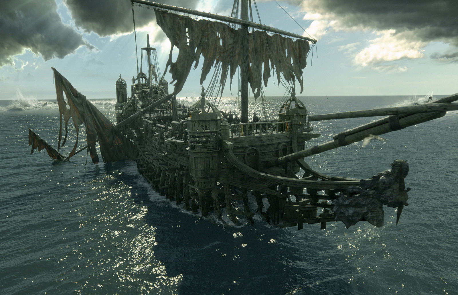 (Pirates of the Caribbean: Dead Men Tell No Tales  - MPC) The Silent Mary - First artist on the asset concepting how the Silent Mary will open and animate. Worked on the modelling team making half the ship