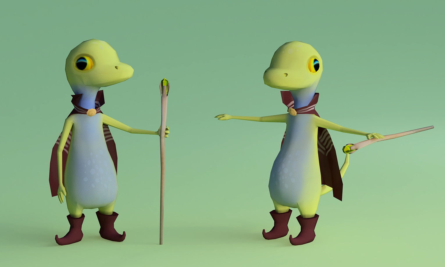 Artstation Low Poly Lizard Character