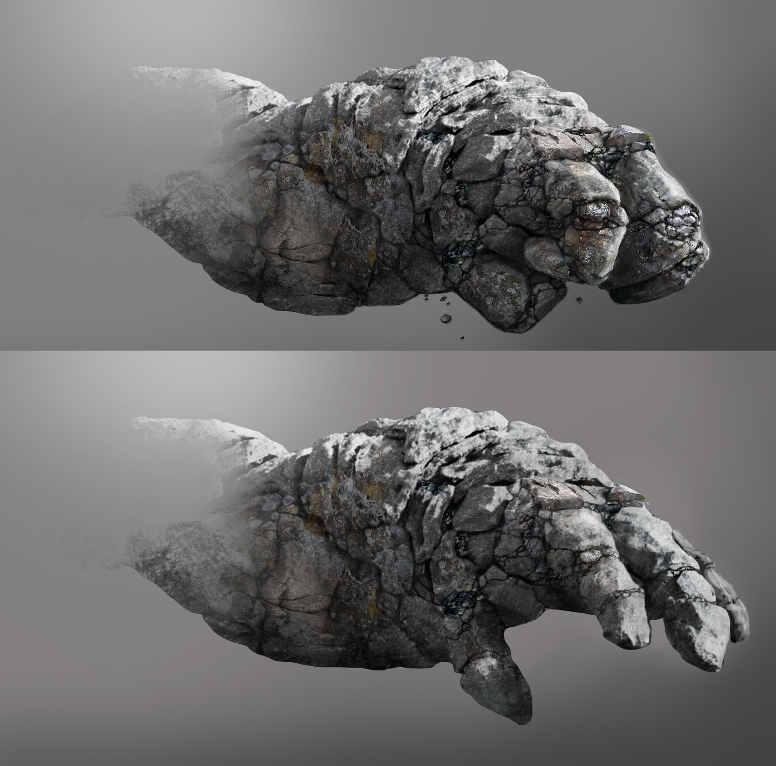 The mechanics of Korg's hands. 